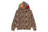 WILD LEOPARD PATTERN MILO SHARK FULL ZIP HOODIE