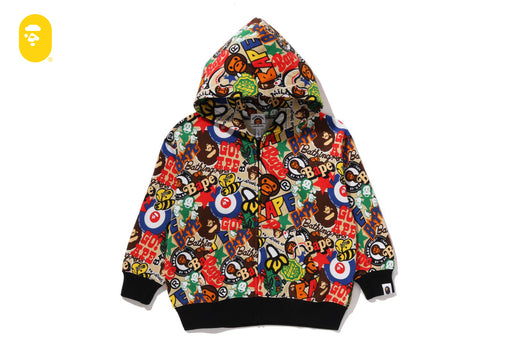 BAPE MILO ASSORTED RELAXED FIT ZIP HOODIE