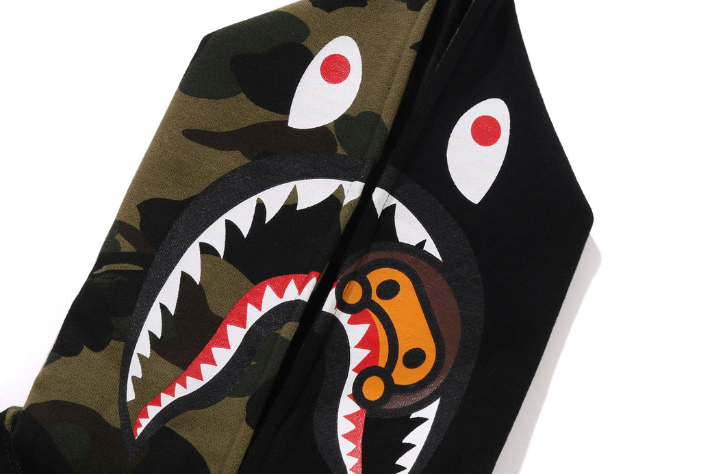 1ST CAMO MILO SHARK ZIP HOODIE | bape.com