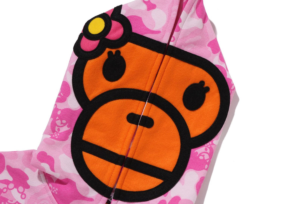 BABY LISA ABC CAMO ZIP HOODIE | bape.com