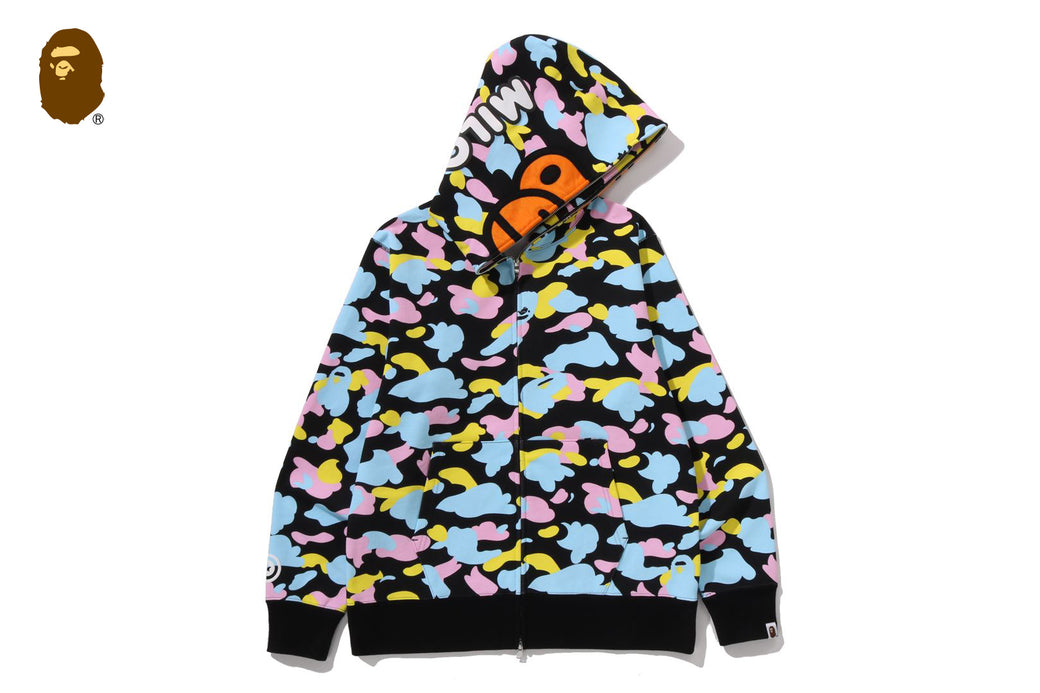 NEW MULTI CAMO BABY MILO REGULAR FIT FULL ZIP HOODIE | bape.com NEW MULTI CAMO BABY MILO REGULAR FIT FULL ZIP HOODIE | bape.com