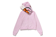 MILO SHARK CROPPED FULL ZIP DOUBLE HOODIE