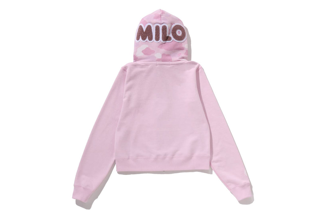 MILO SHARK CROPPED FULL ZIP DOUBLE HOODIE | bape.com