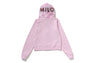 MILO SHARK CROPPED FULL ZIP DOUBLE HOODIE