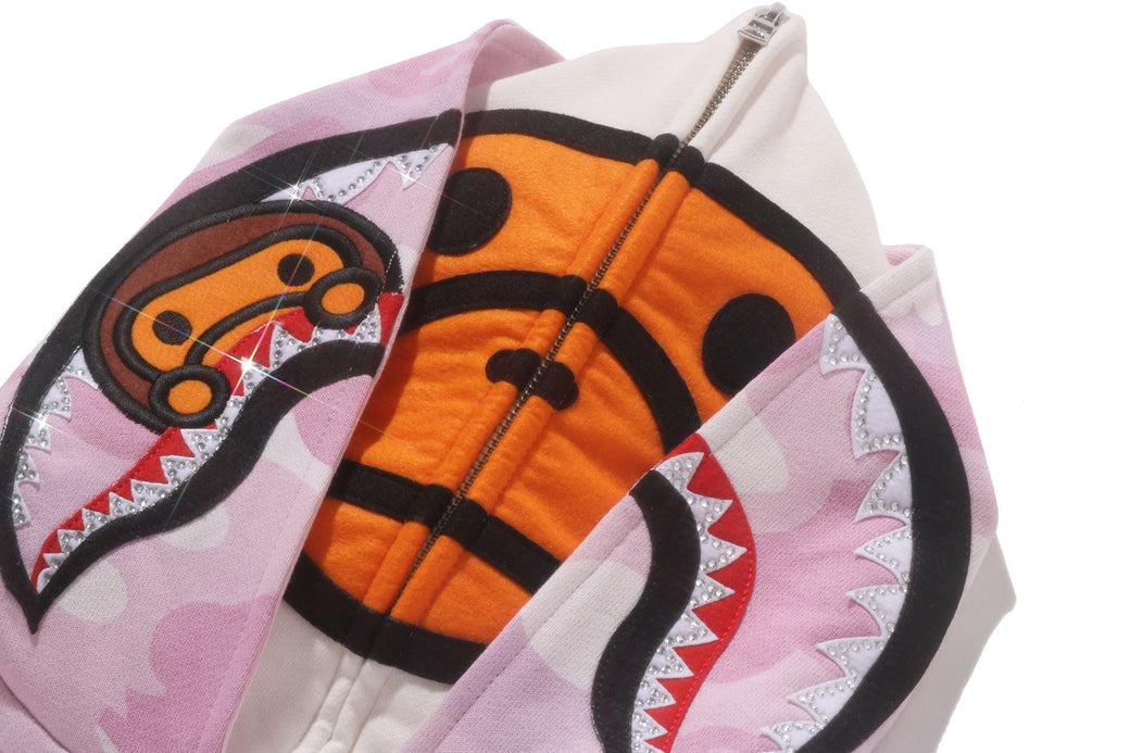 MILO SHARK CROPPED FULL ZIP DOUBLE HOODIE | bape.com