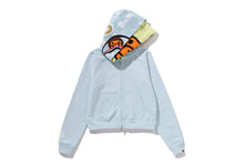 MILO SHARK CROPPED FULL ZIP DOUBLE HOODIE