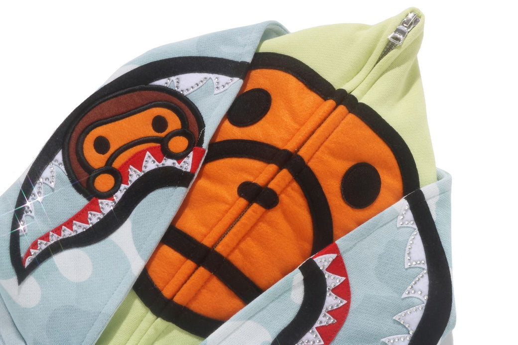 トップス Ape MILO SHARK FULL ZIP DOUBLE HOO DIE BAPE Women's Milo Shark Full Zip Double Hoodie Black - SS25 - US
