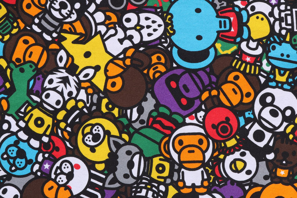BABY MILO PATTERN REVERSIBLE ZIP HOODIE | bape.com