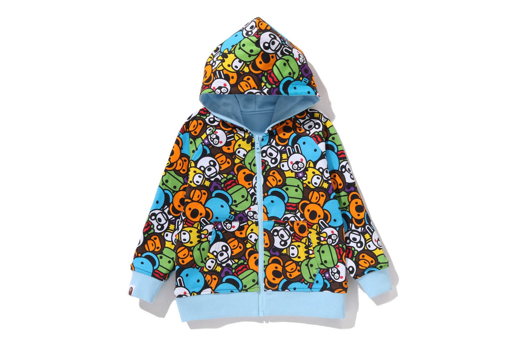 BABY MILO PATTERN REVERSIBLE ZIP HOODIE | bape.com