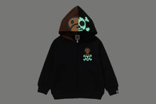 BABY MILO SKULL GLOW IN THE DARK ZIP HOODIE