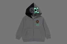 BABY MILO SKULL GLOW IN THE DARK ZIP HOODIE