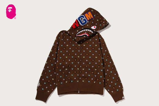 MILOGRAM SWEETS PATTERN SHARK FULL ZIP HOODIE