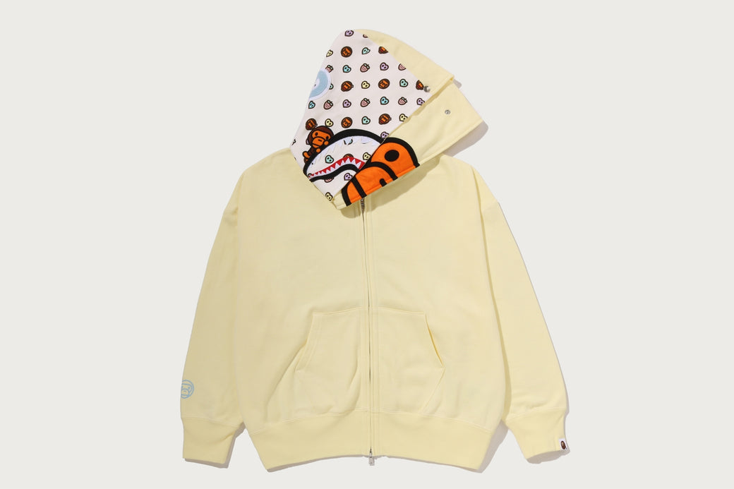 MILO SHARK OVERSIZED FULL ZIP DOUBLE HOODIE | bape.com