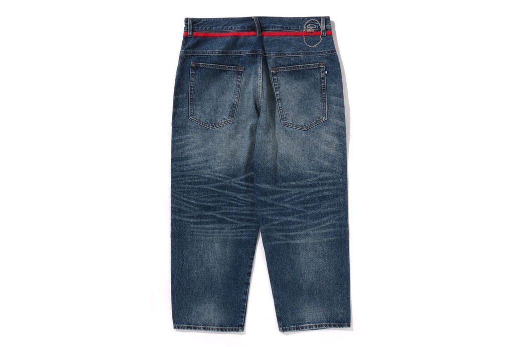 TAPER FRONT DENIM PANTS | bape.com