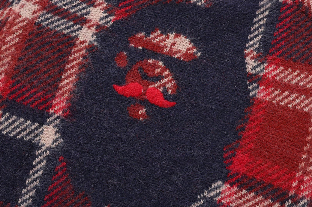 MR.BATHING APE CHECK SWEATER | bape.com