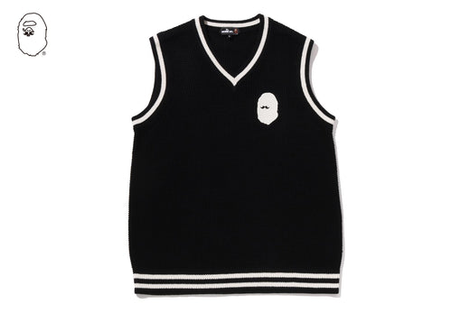 KNIT VEST WITH PATCH