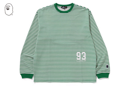 STRIPE LS PRINT TEE