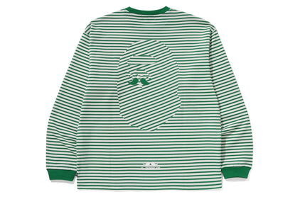 STRIPE LS PRINT TEE