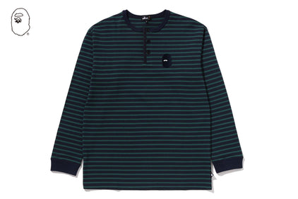 HENRY NECK STRIPE LS TEE
