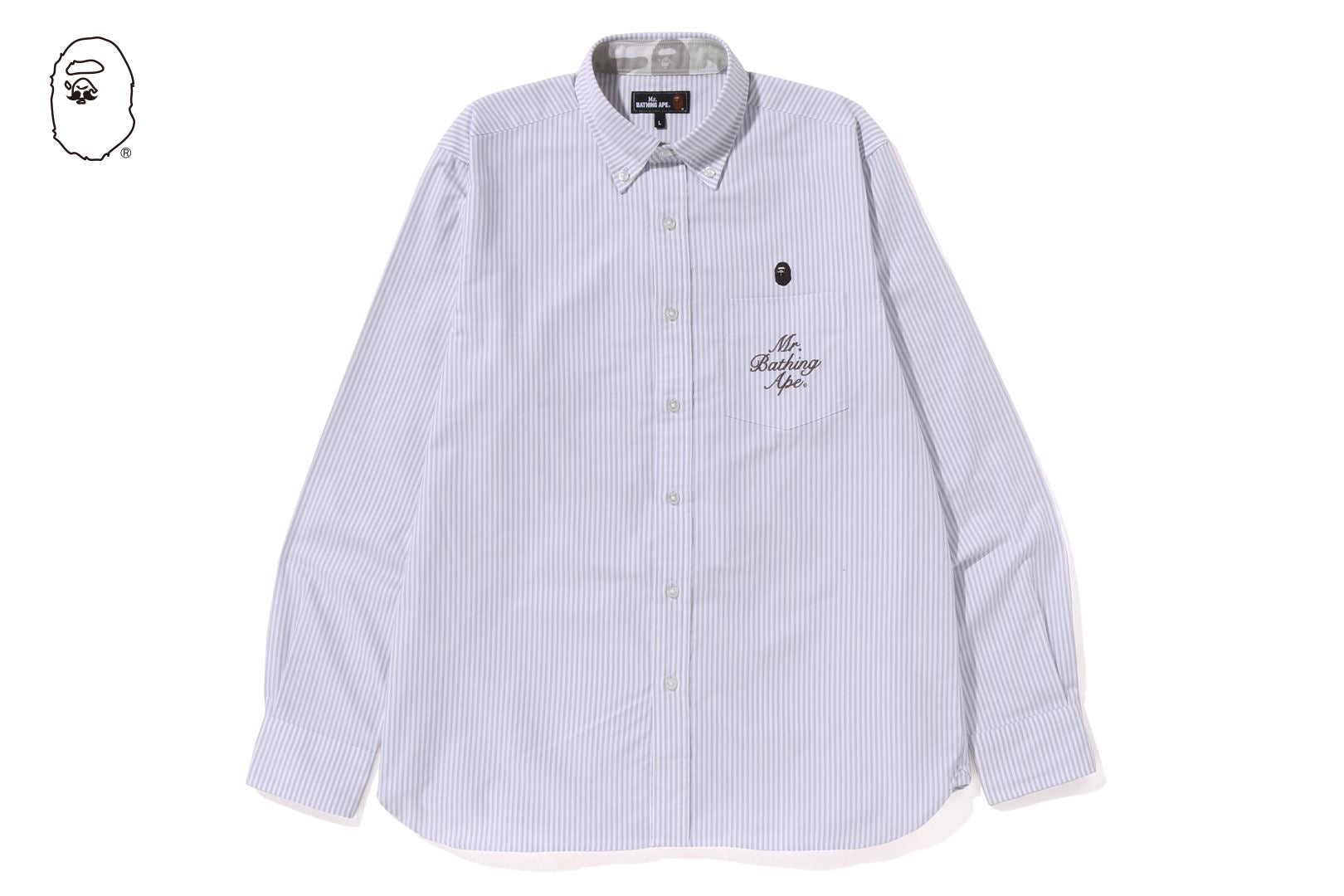 最新情報 MR.BATHING bape.com | SHIRT BD STRIPE OXFORD APE トップス