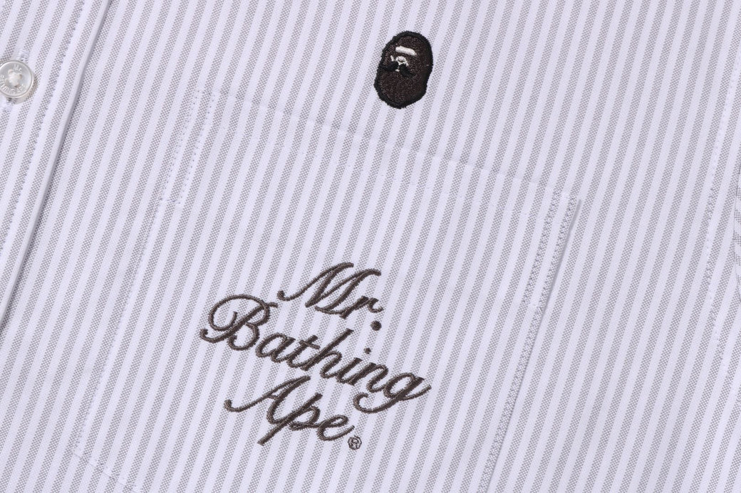 MR.BATHING APE OXFORD STRIPE BD SHIRT | bape.com