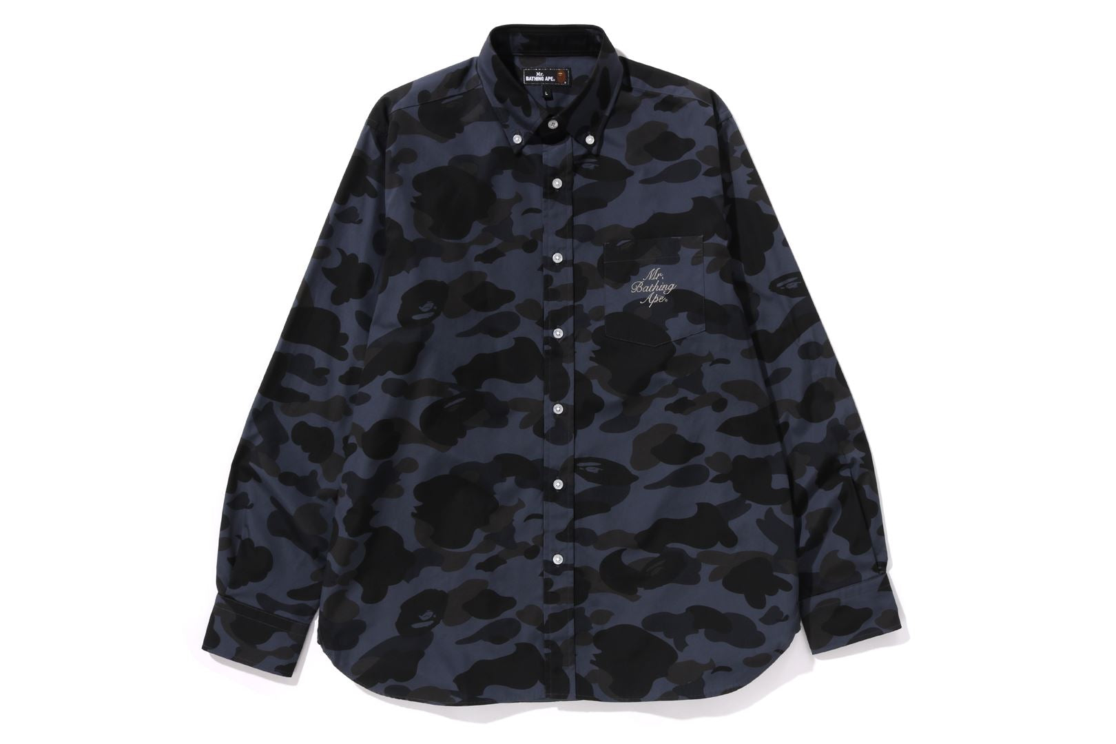 A BATHING APE 1stカモ 比翼ボタン ステンカラーコート☆XS-