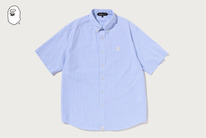 MULTI STRIPES COTTON POPLIN SS SHIRT
