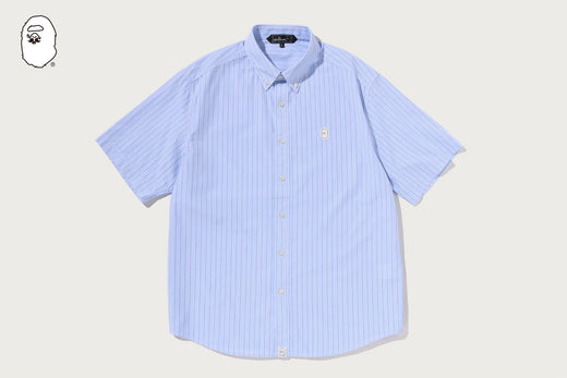 MULTI STRIPES COTTON POPLIN SS SHIRT