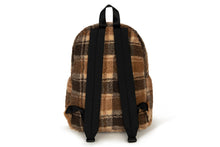 BABY MILO FAUX FUR CHECK MEDIUM BACKPACK