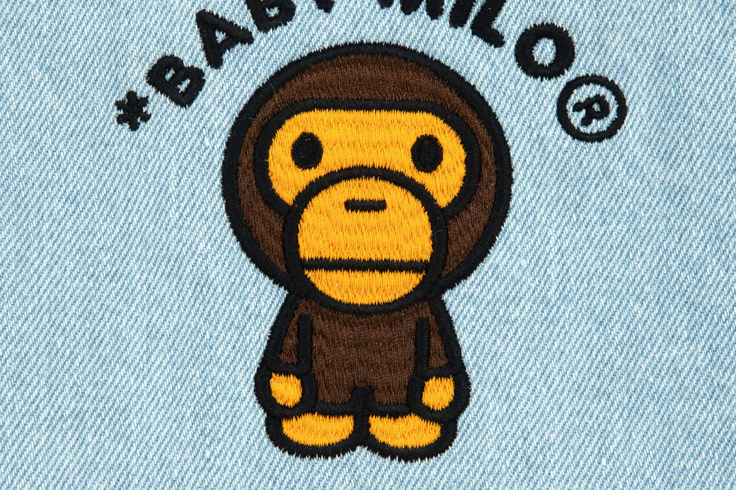 BAPE: Blue Baby Milo Denim Small Tote | SSENSE