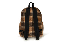 BABY MILO FAUX FUR CHECK MEDIUM BACKPACK