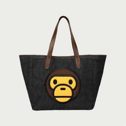 BABY MILO DENIM LARGE TOTE BAG