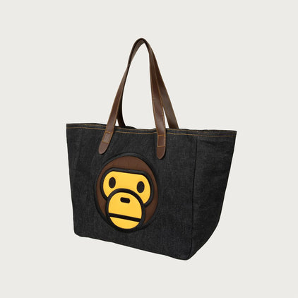 BABY MILO DENIM LARGE TOTE BAG