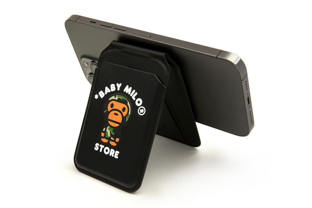 【A BATHING APE】 BAPE Baby Milo MagSafe Card Holder Black BAPE Black Baby Milo MagSafe Card Holder A Bathing Ape