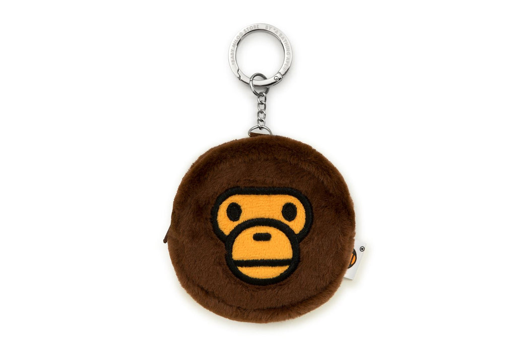 【BAPE】 Baby Milo Plush Doll Key Chain 12cm Brown ★人気 BAPE Brown Baby Milo Plush Doll Keychain A Bathing Ape