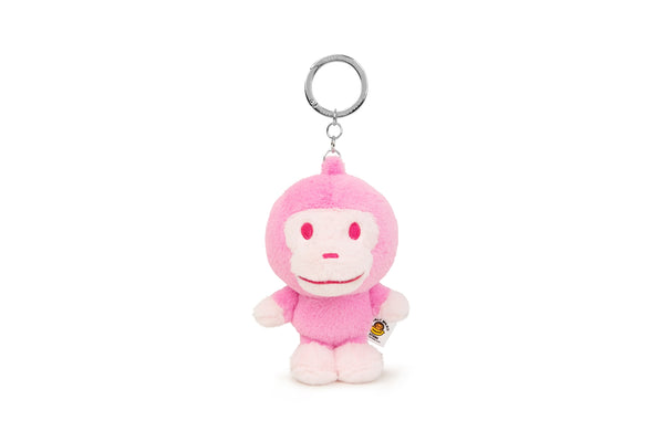 BAPE BABY MILO ベイビーマイロ キーホルダー ぬいぐるみ ピンク BABY MILO FAUX FUR PLUSH DOLL KEYCHAIN #2 | bape.com