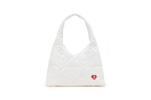 QUILTED HEART MONOGRAM SHOULDER BAG
