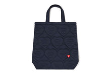 QUILTED HEART MONOGRAM TOTE BAG