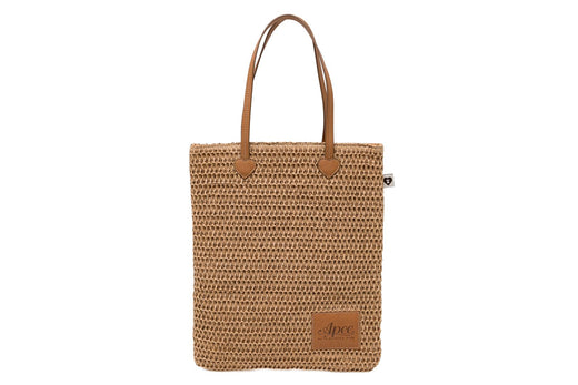 HEART BADGE WEAVING TOTE BAG