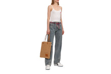 HEART BADGE WEAVING TOTE BAG