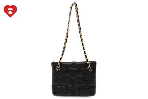 QUILTED HEART MONOGRAM HANDBAG