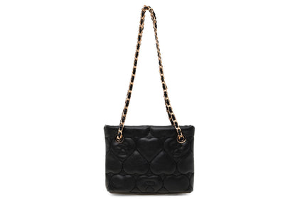 QUILTED HEART MONOGRAM HANDBAG