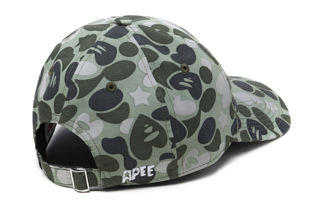A BATHING APE×Carhart キャップ黄カモ A Bathing Ape Color Camo NYC Logo Mesh Cap in Yellow
