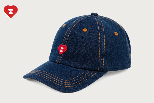 APEE HEART LOGO DENIM CAP