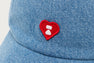 APEE HEART LOGO DENIM CAP
