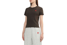HEART BADGE PIGMENT DYE RIB TEE