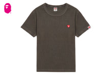 HEART BADGE PIGMENT DYE RIB TEE