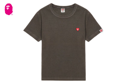 HEART BADGE PIGMENT DYE RIB TEE