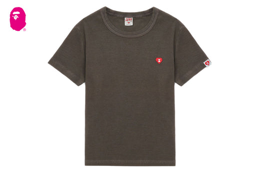 HEART BADGE PIGMENT DYE RIB TEE