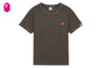 HEART BADGE PIGMENT DYE RIB TEE